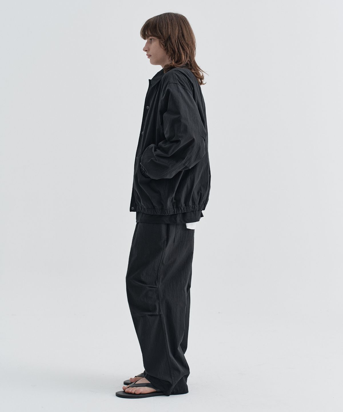 이지오(EZIO) Nylon Coach Jacket_Black