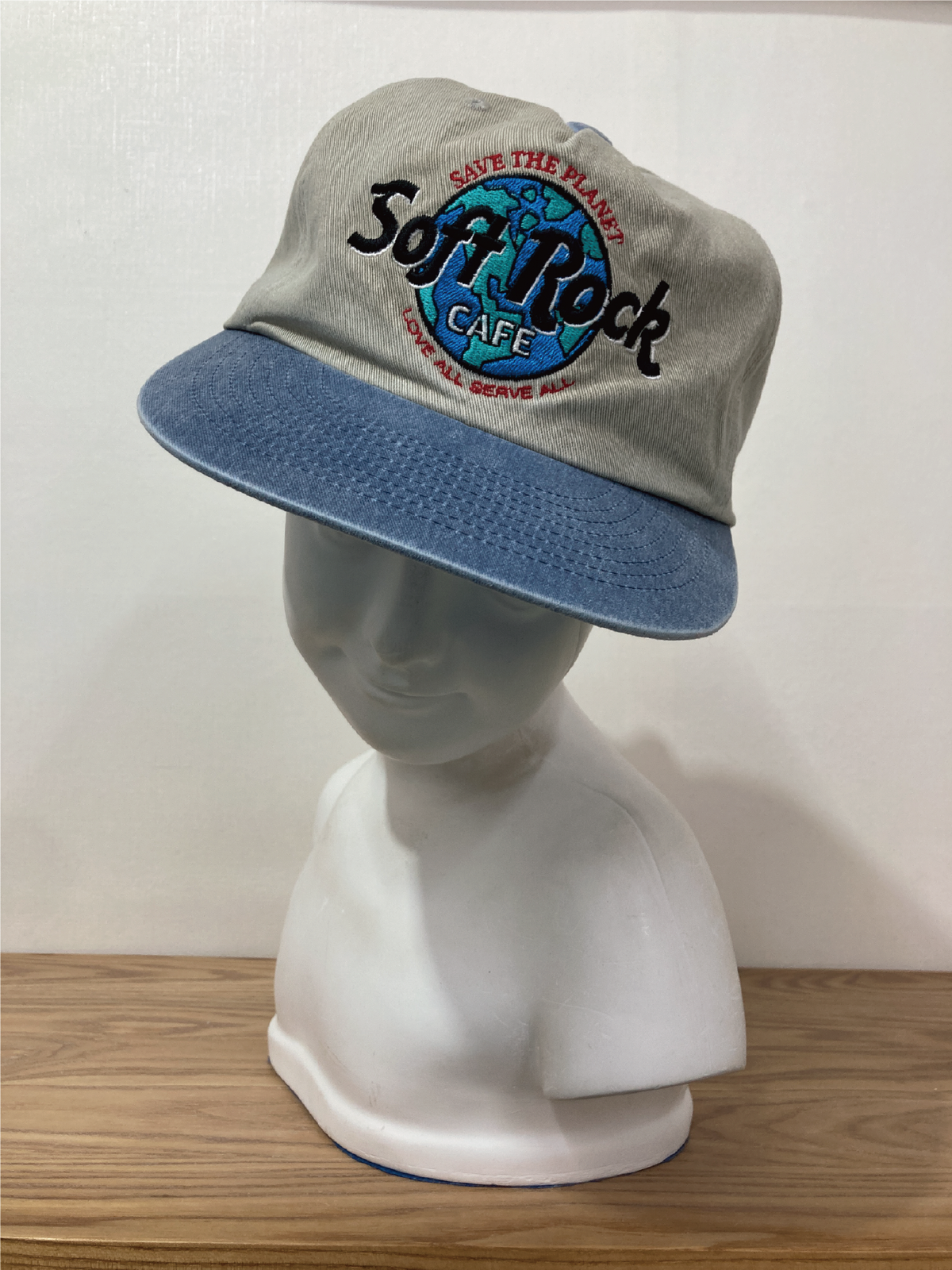 마스컴퍼니(MASCOMPANY) Soft Rock Cafe cap - washed gray/blue