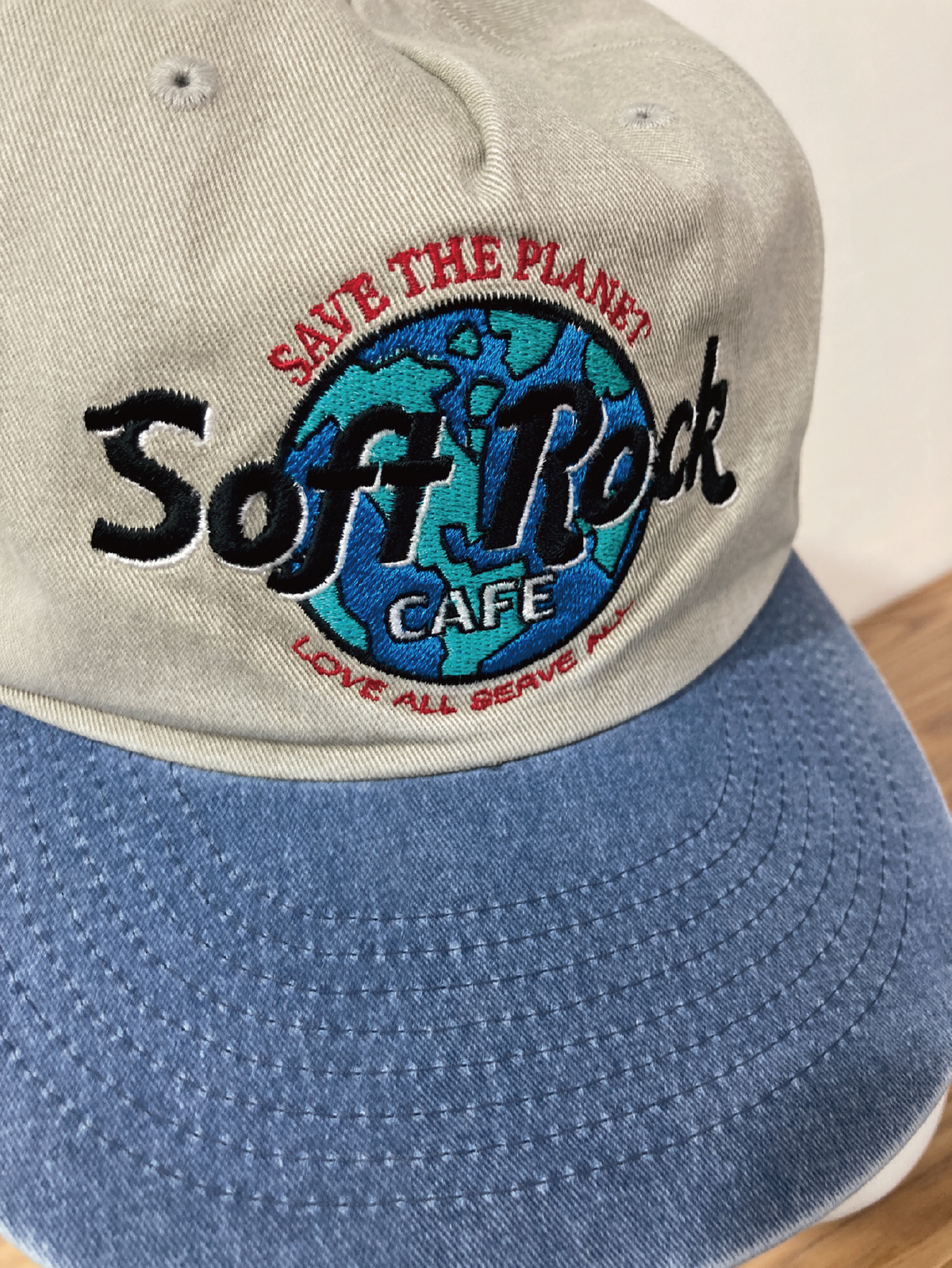 마스컴퍼니(MASCOMPANY) Soft Rock Cafe cap - washed gray/blue
