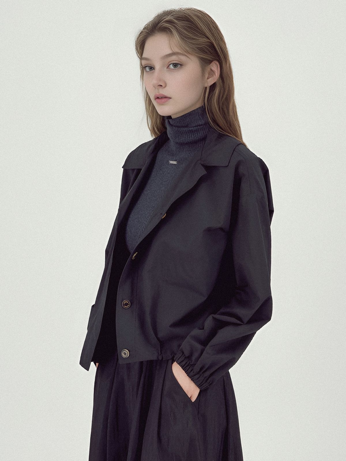 아쿠드(ACUD) Light Outer Shirt _Black