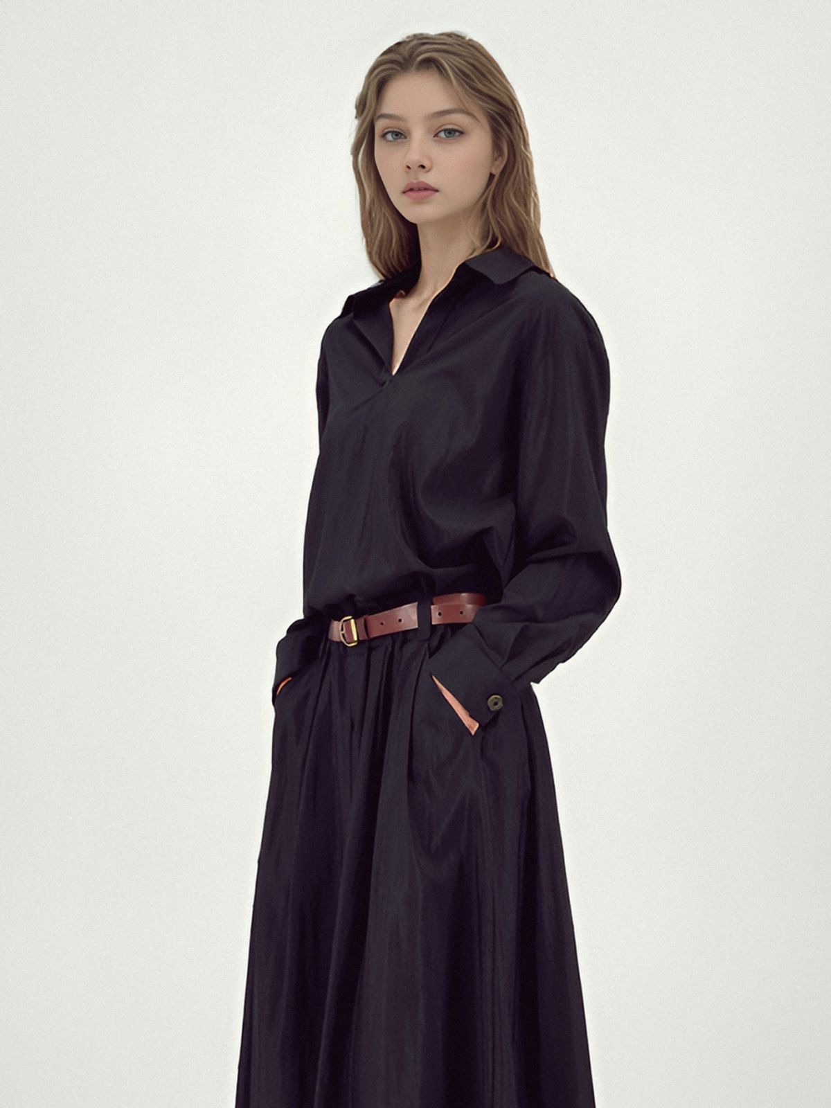 아쿠드(ACUD) Glossy Set-Up Two-Piece _Black