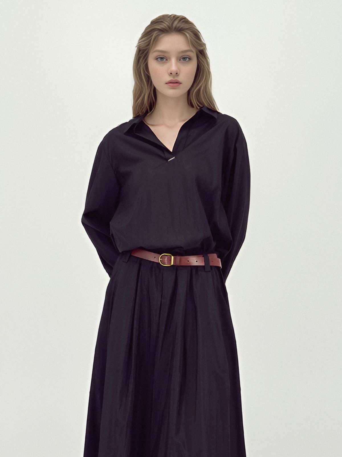 아쿠드(ACUD) Glossy Set-Up Two-Piece _Black