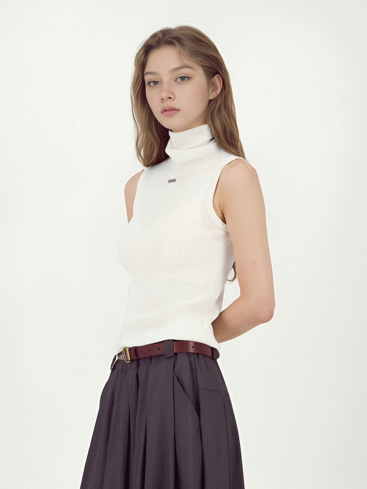 아쿠드(ACUD) Ribbed Sleeveless Knit _Ivory