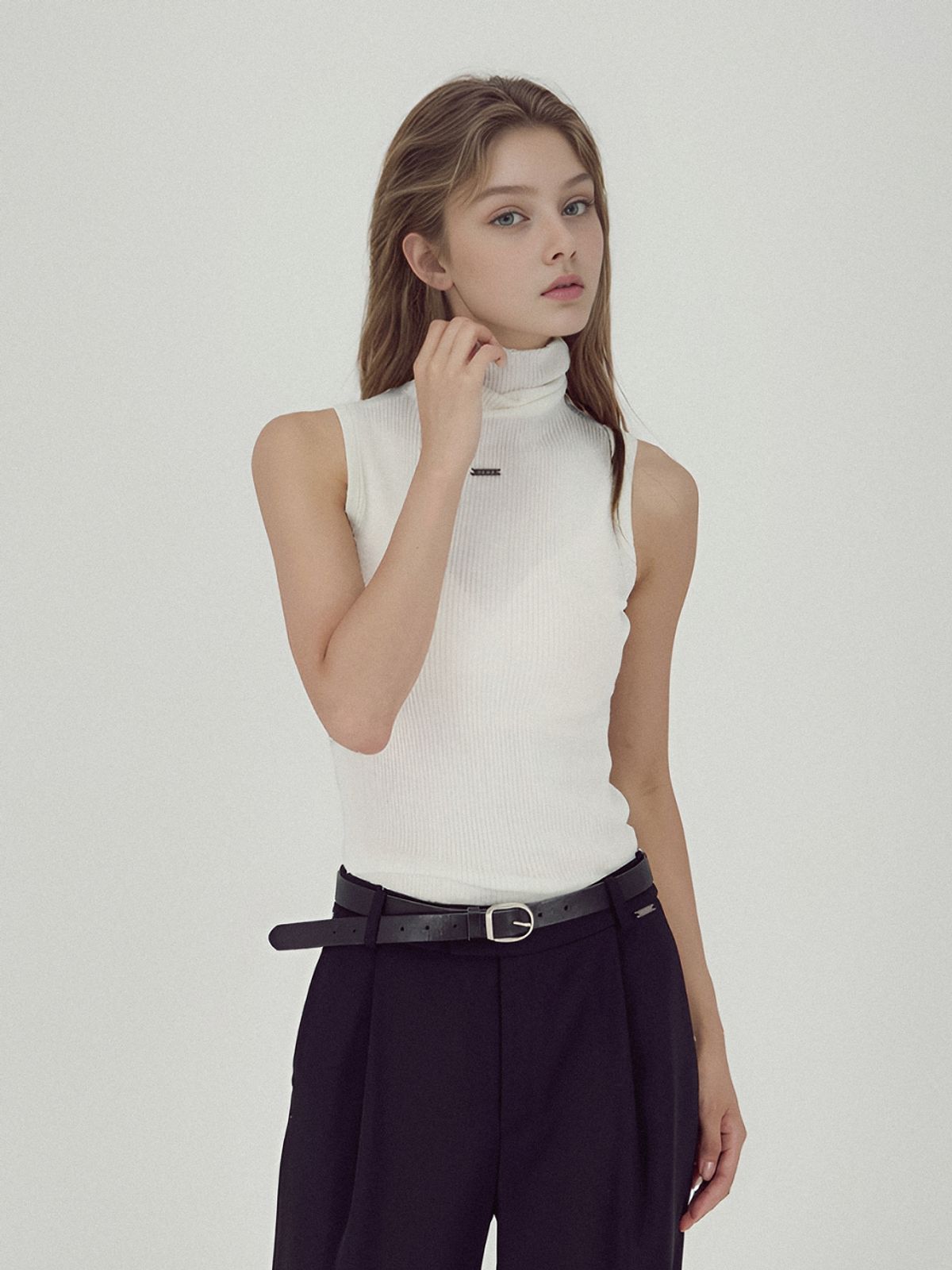 아쿠드(ACUD) Ribbed Sleeveless Knit _Ivory