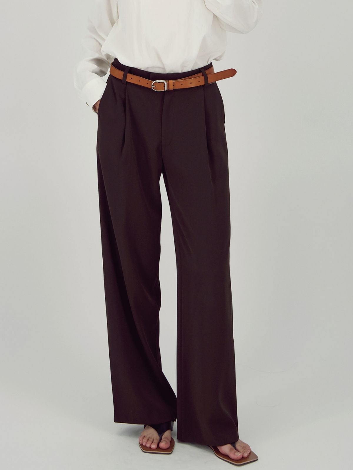 아쿠드(ACUD) Soft Flow Slacks _Brown