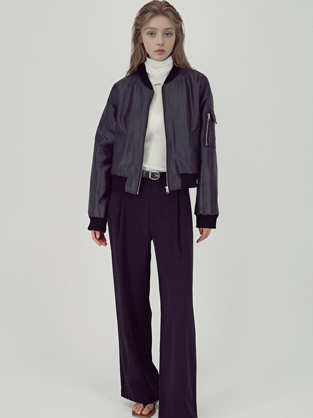아쿠드(ACUD) Soft Flow Slacks _Black