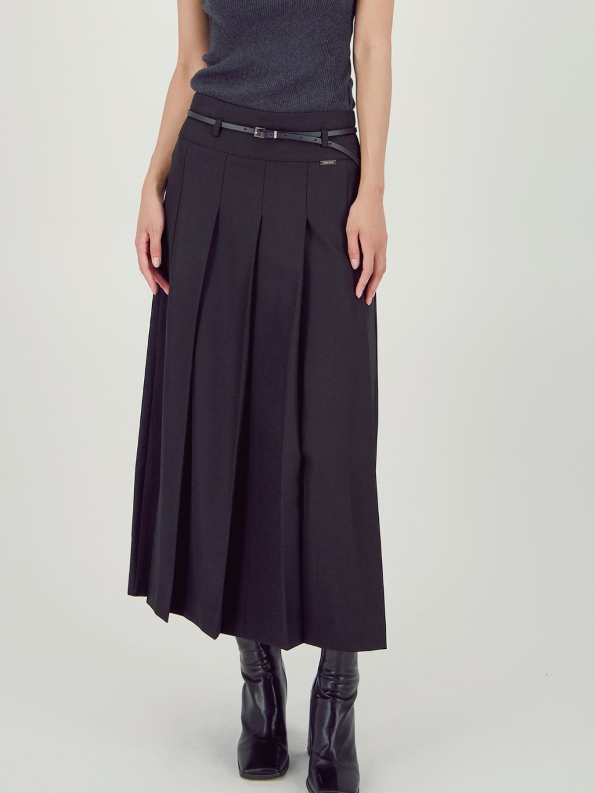 아쿠드(ACUD) Urban Pleats Skirt _Black