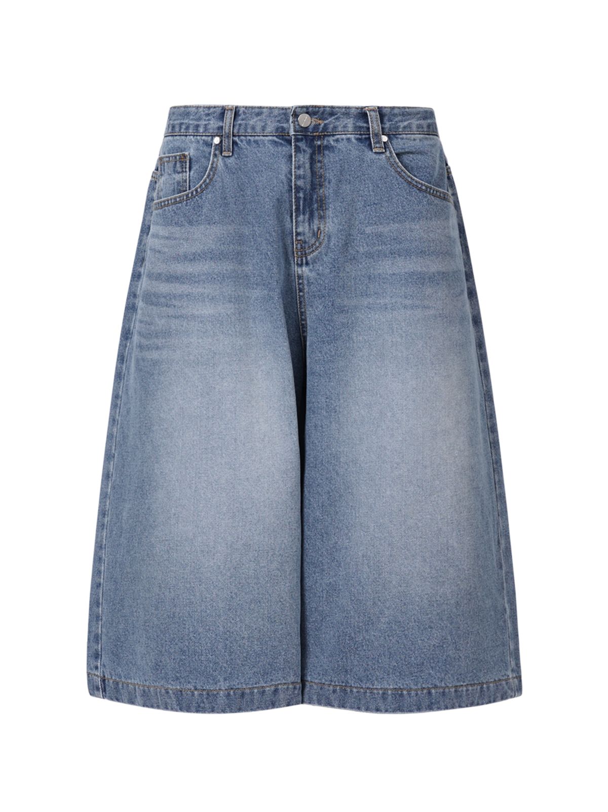 르렌느(LERENNE) Denim Bermuda Pants - Light Blue