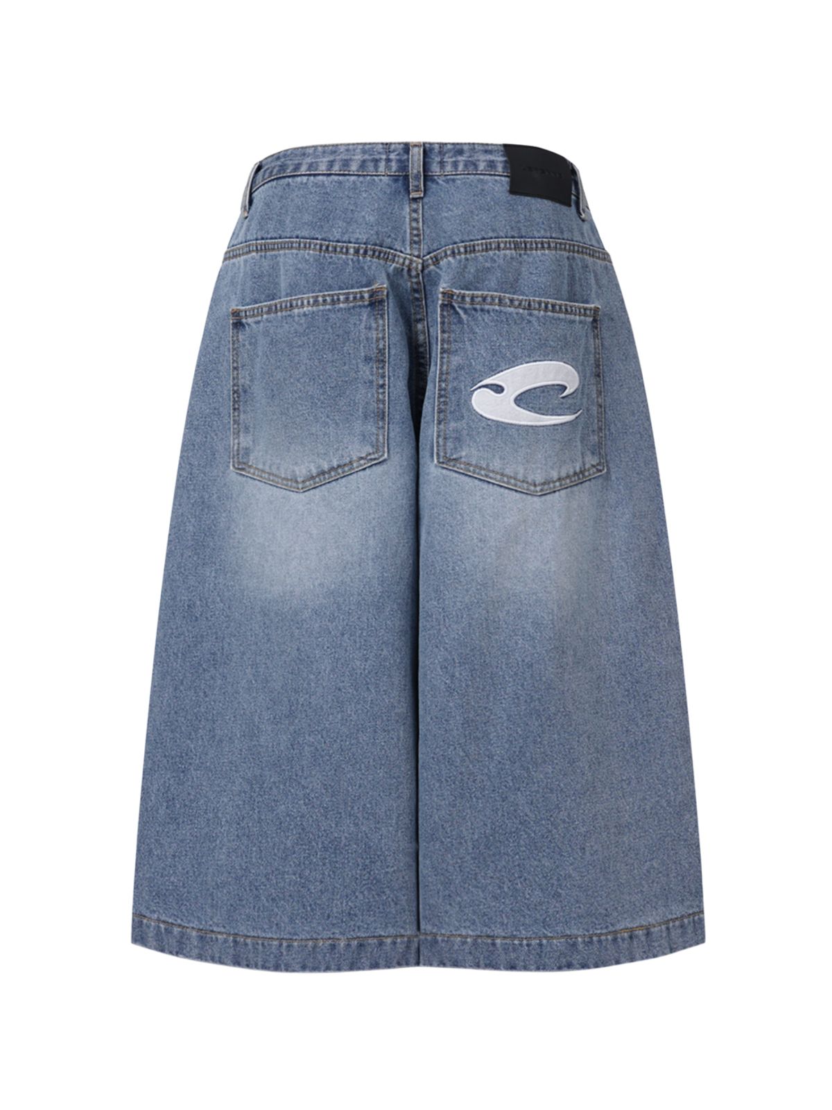 르렌느(LERENNE) Denim Bermuda Pants - Light Blue