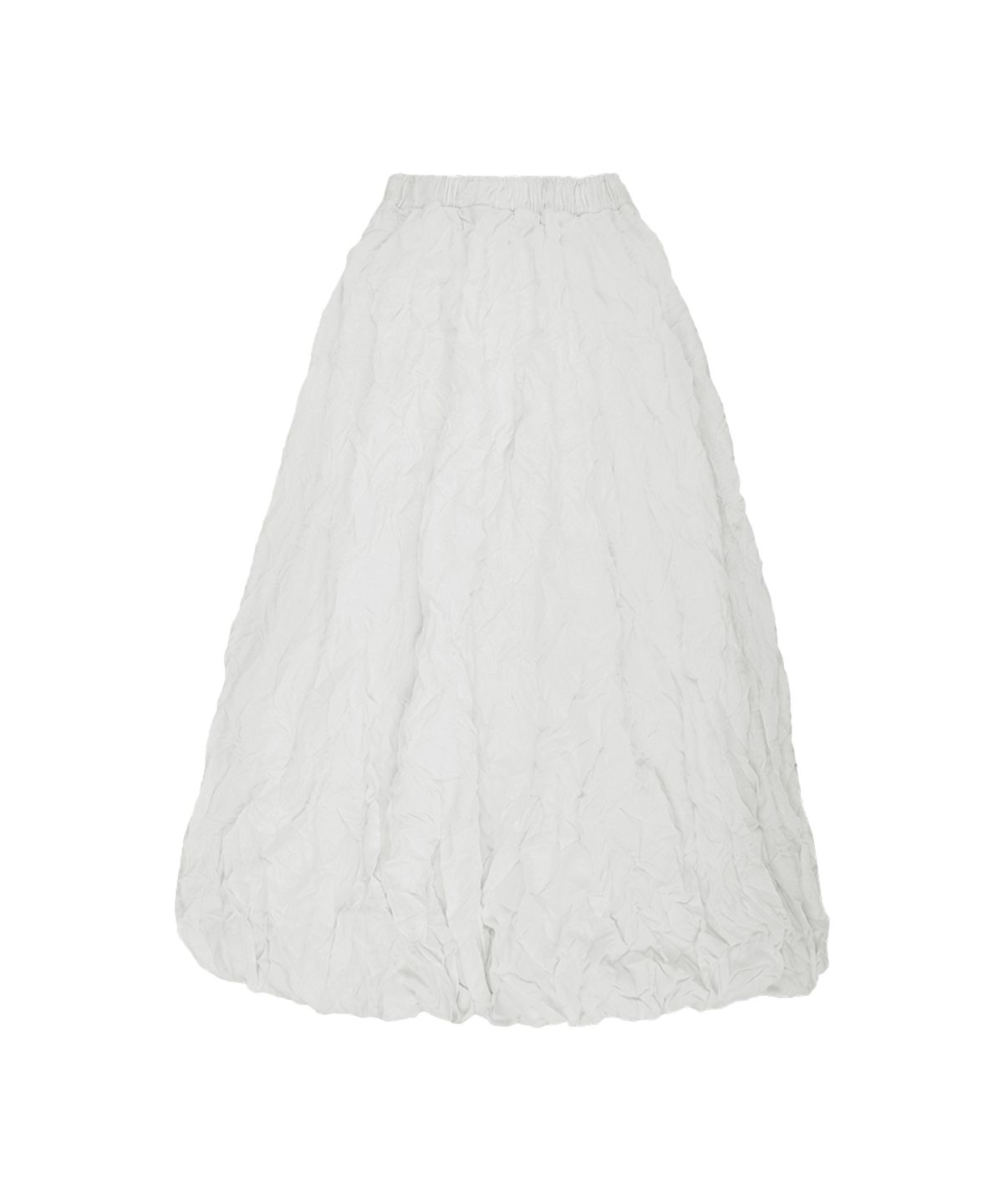 그레일즈(GRAILZ) CRINKLE TRACK BALLOON SKIRT [WHITE]