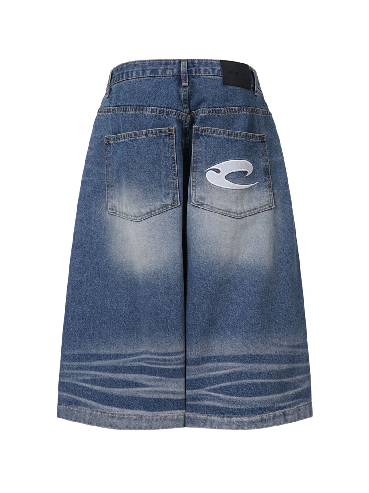르렌느(LERENNE) Denim Bermuda Pants - Blue