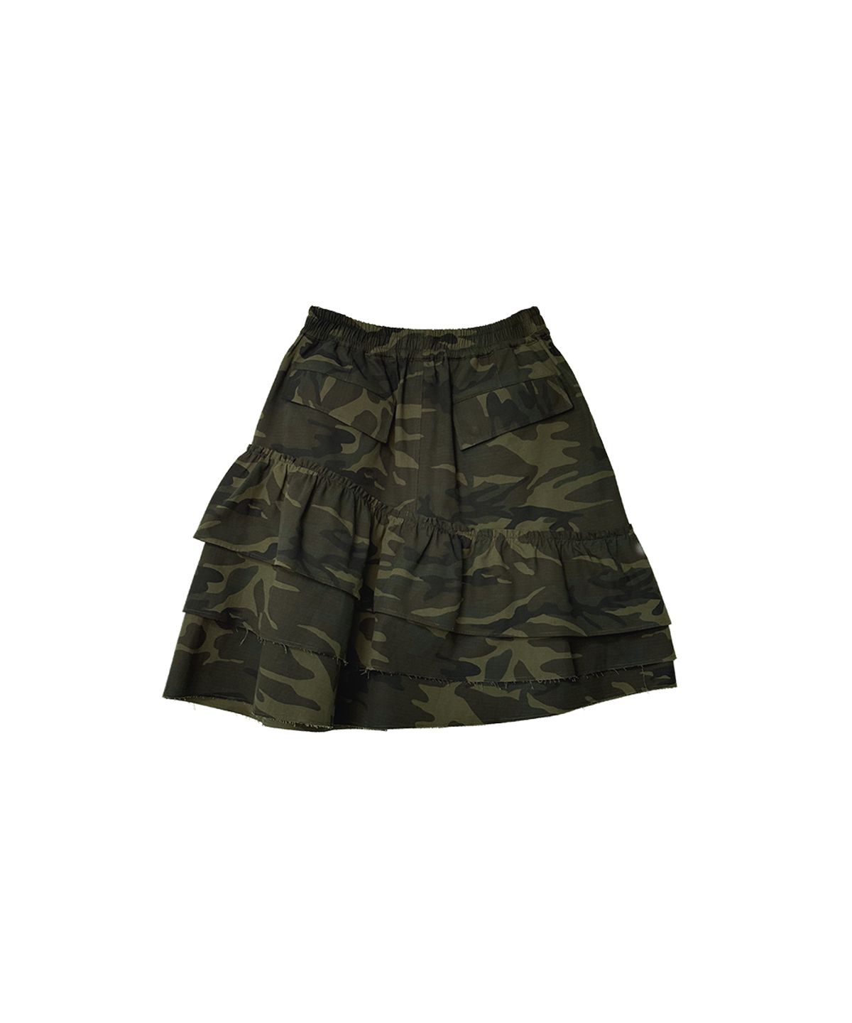 그레일즈(GRAILZ) RUFFLE LAYERED SKIRT [CAMO]