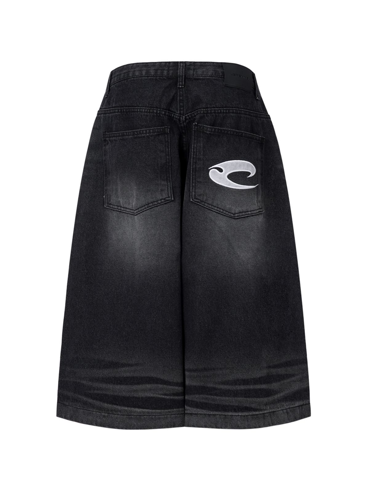 르렌느(LERENNE) Denim Bermuda Pants - Black