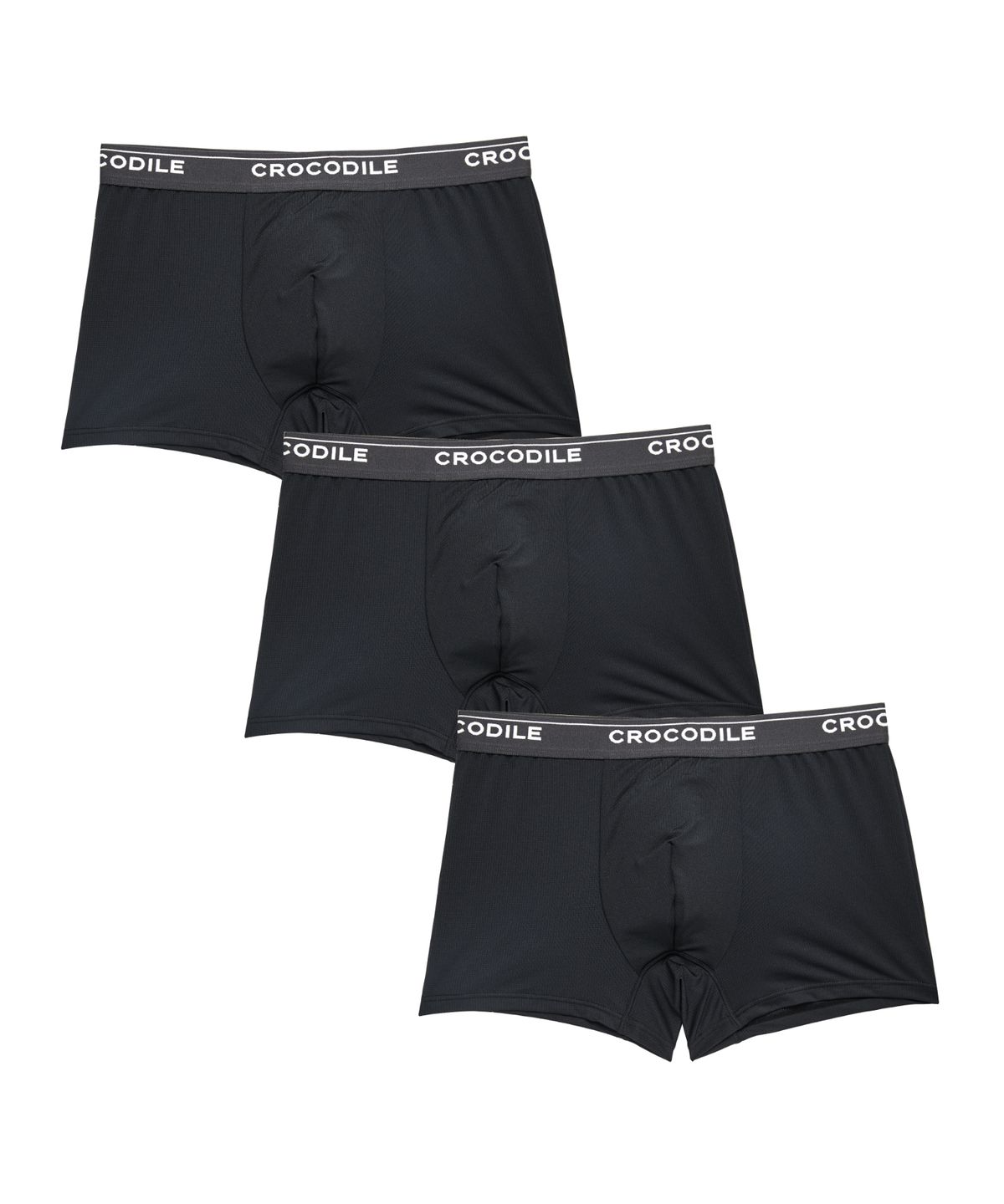 크로커다일 이너웨어(CROCODILE INNERWEAR) [블랙에디션] 아스킨/에어로쿨/폴리스판 드로즈 3매