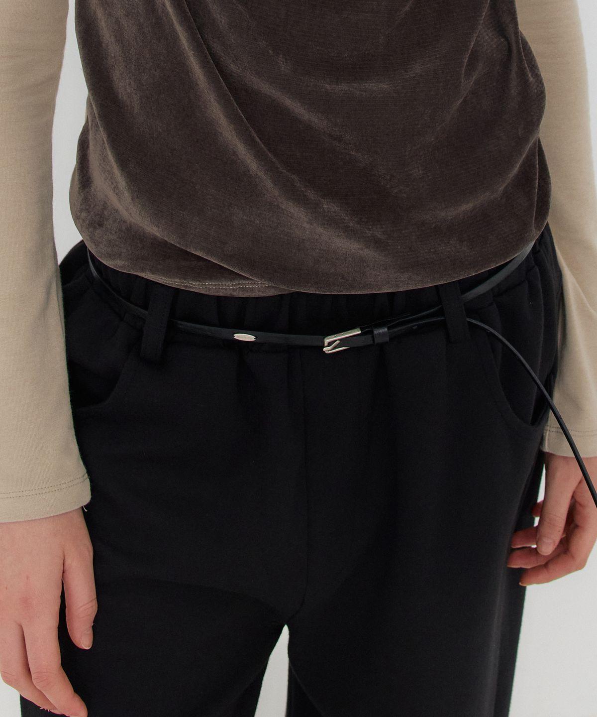 디어스토커(DEARSTALKER) 10mm LOGO SKINNY BELT - 3 COLOR