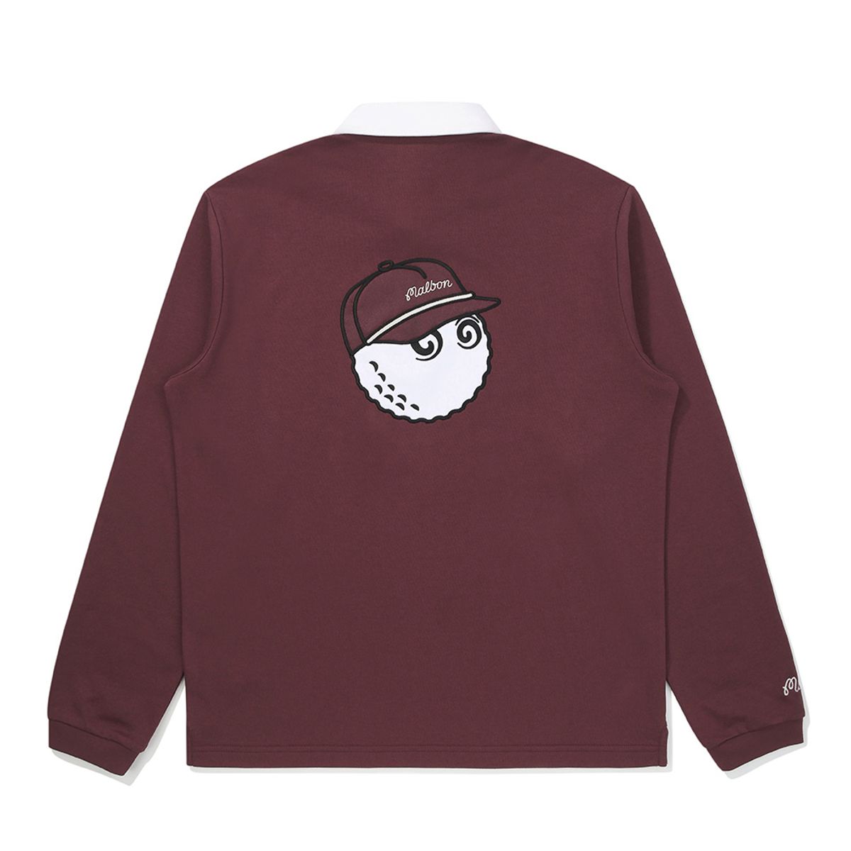 말본 골프(MALBON GOLF) M 클래식 클레릭 티셔츠 WINE (MAN)