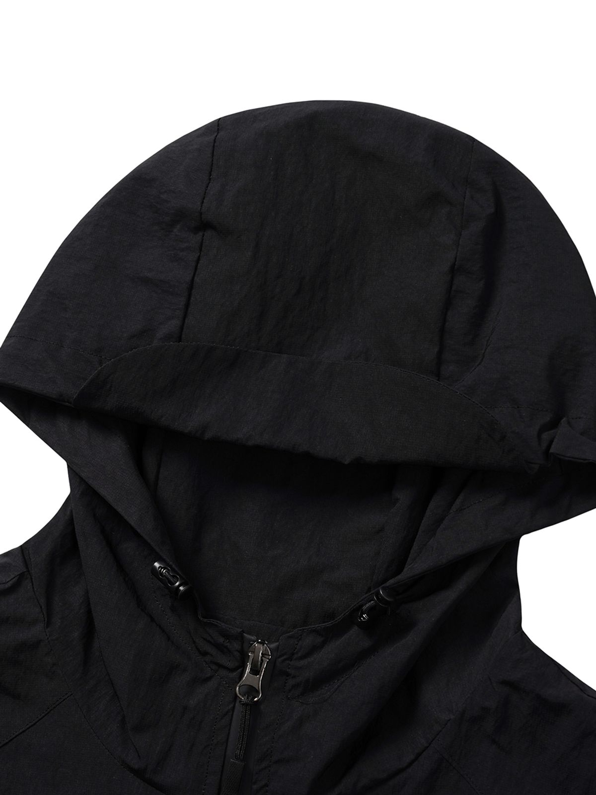 르렌느(LERENNE) Gorpcore Hoodie Zip Up Vest - Black