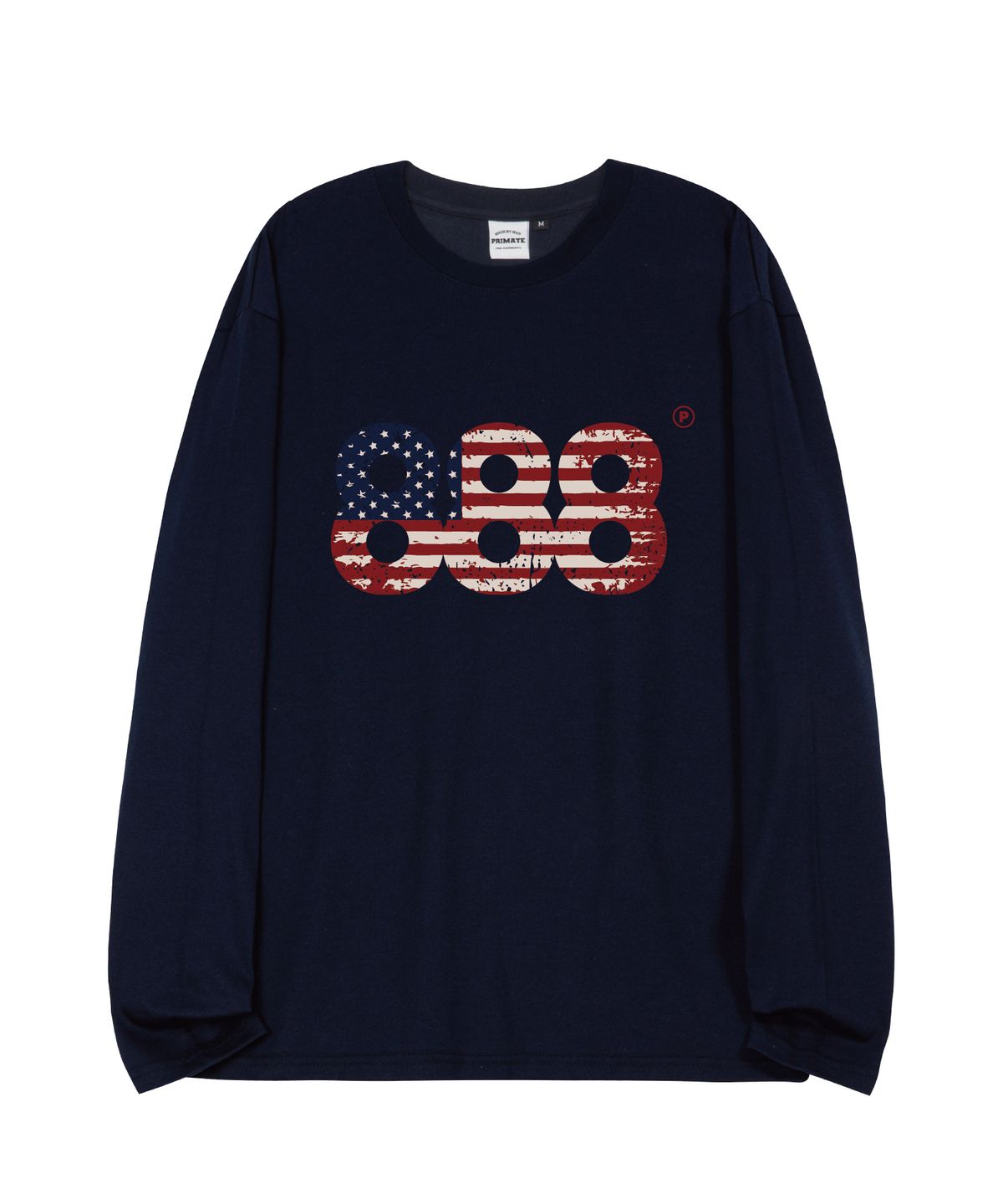 프라임에이트(PRIMATE) USA NUMBER.888 오버핏 롱 슬리브 3 COLORS
