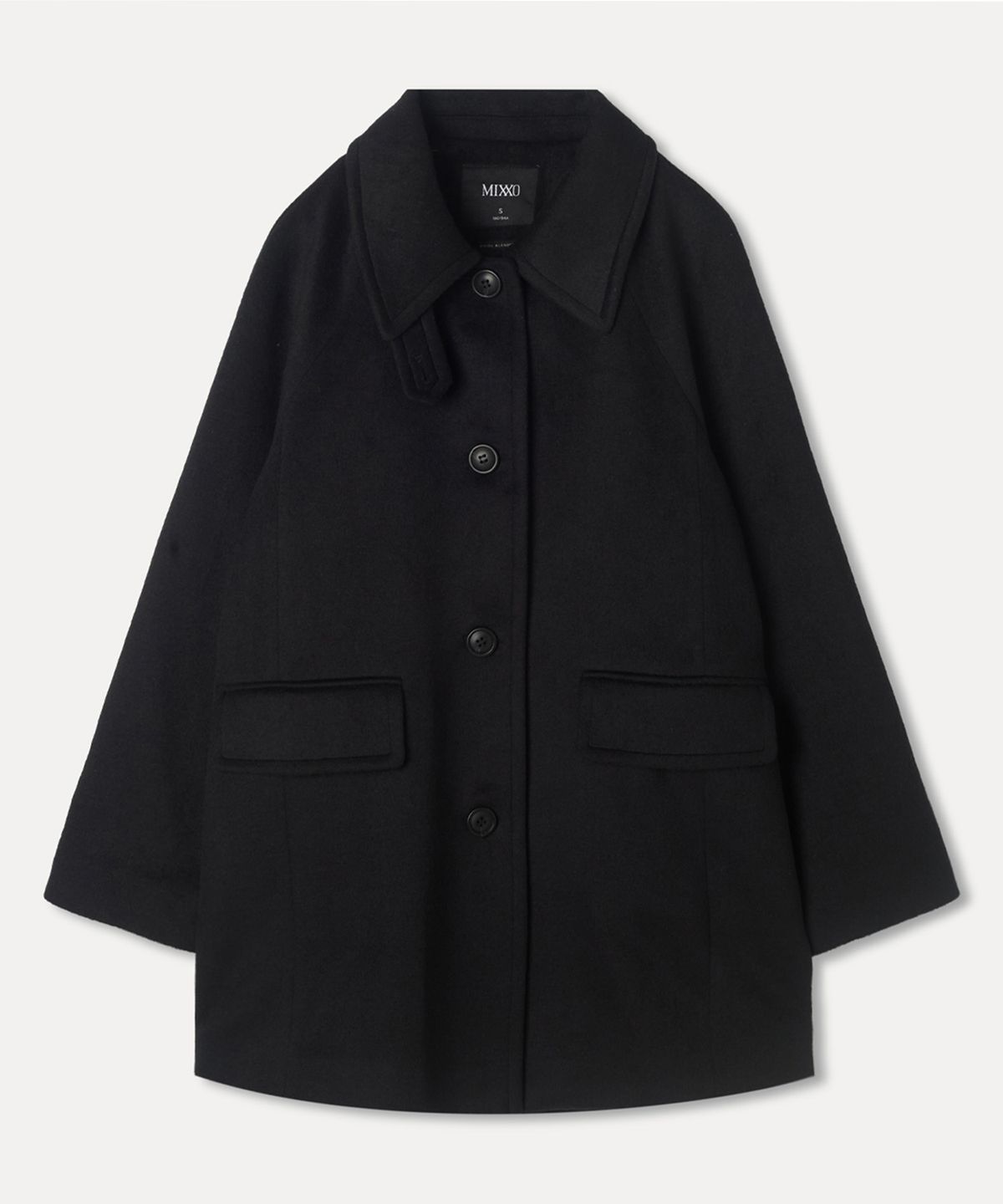 미쏘(MIXXO) 울 블렌디드 스탠카라 하프코트_MIWJHFV0PG