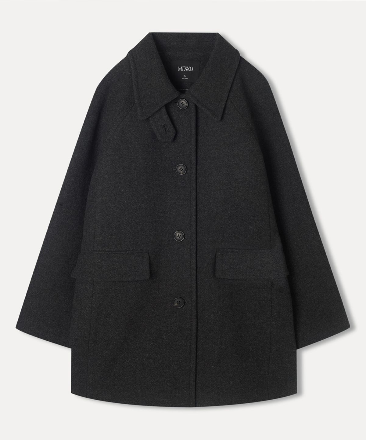 미쏘(MIXXO) 울 블렌디드 스탠카라 하프코트_MIWJHFV0PG