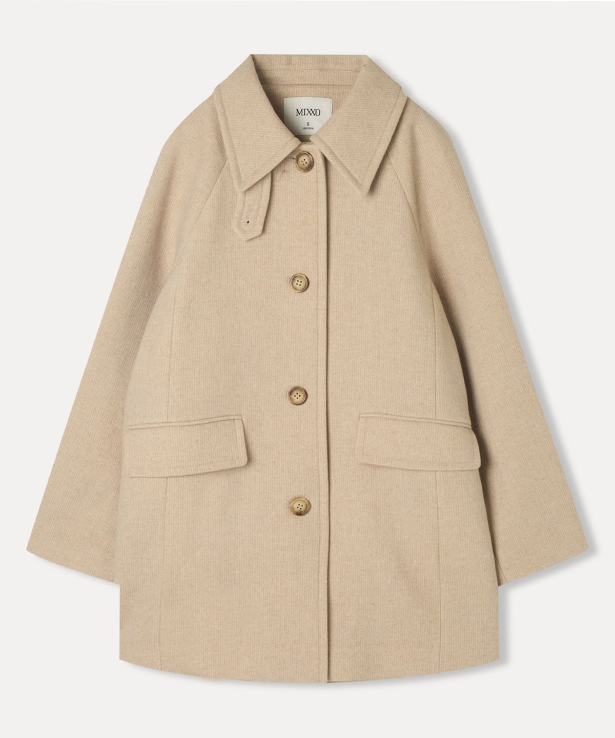 미쏘(MIXXO) 울 블렌디드 스탠카라 하프코트_MIWJHFV0PG