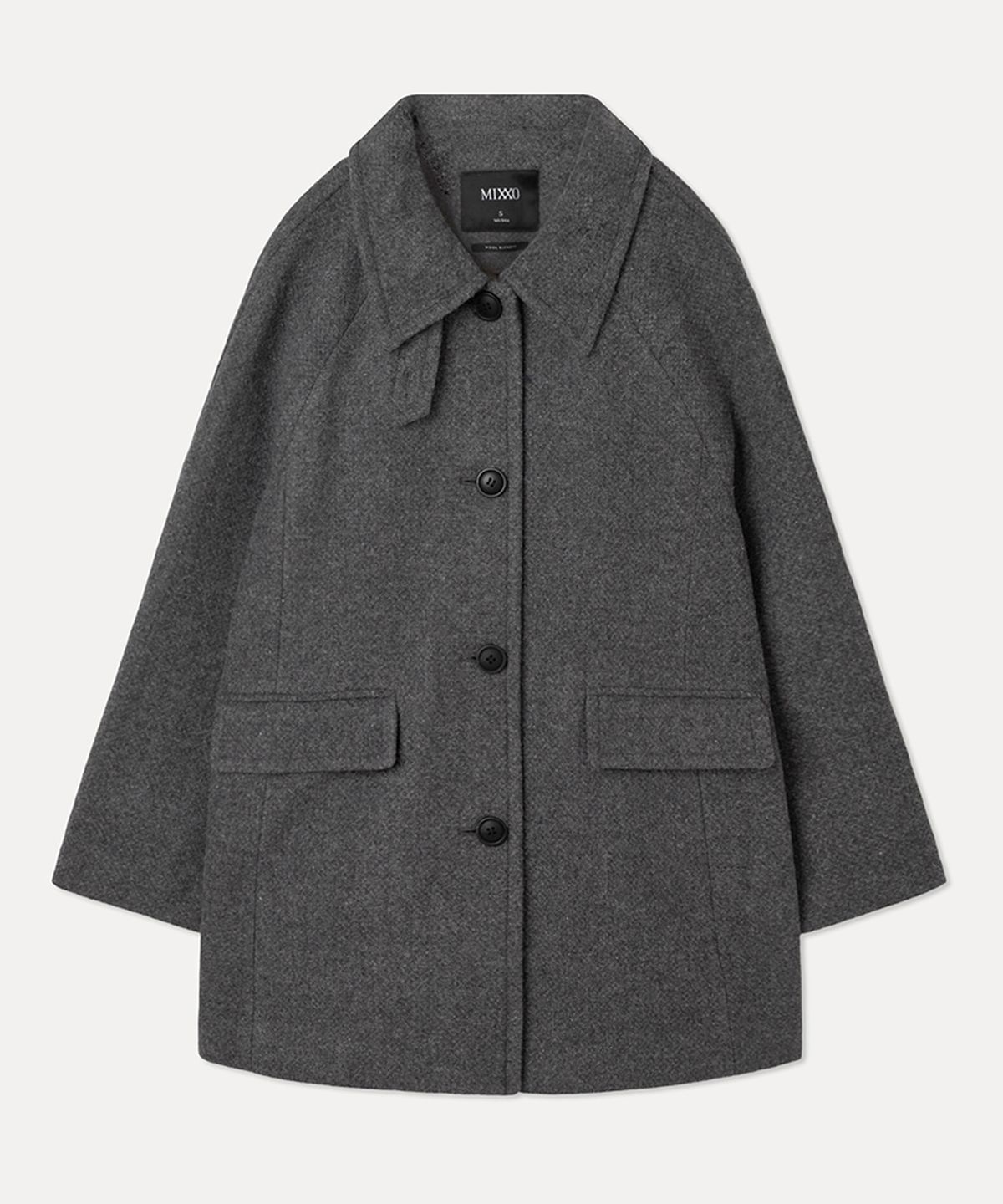 미쏘(MIXXO) 울 블렌디드 스탠카라 하프코트_MIWJHFV0PG