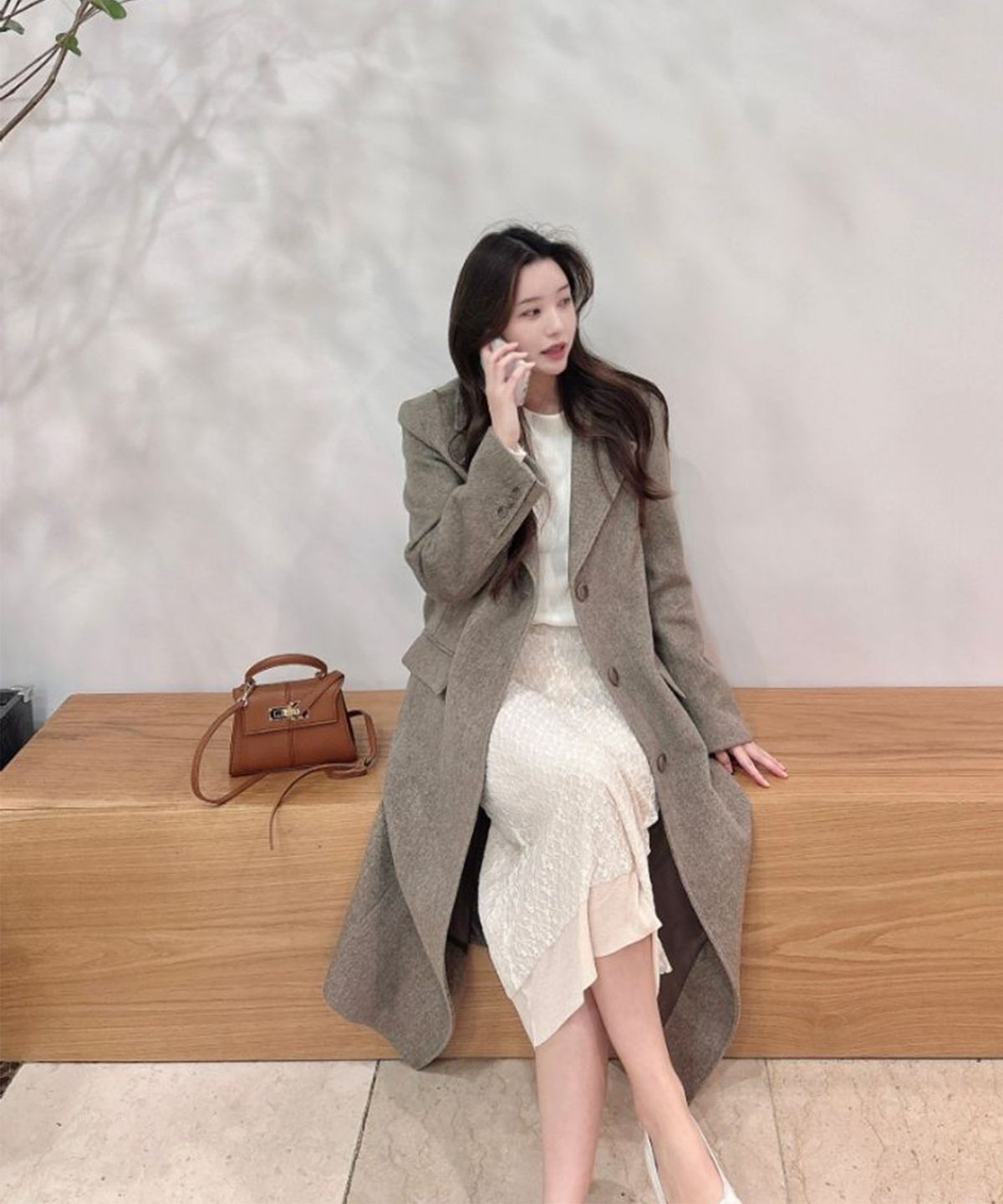 미쏘(MIXXO) 울 블렌디드 싱글 롱 코트_MIWJHFV0PB