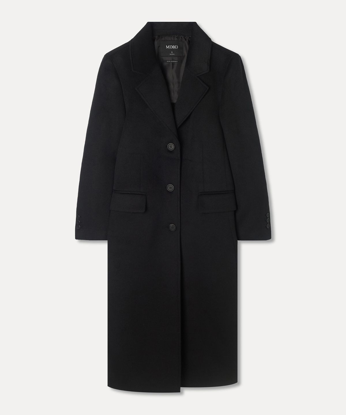 미쏘(MIXXO) 울 블렌디드 싱글 롱 코트_MIWJHFV0PB