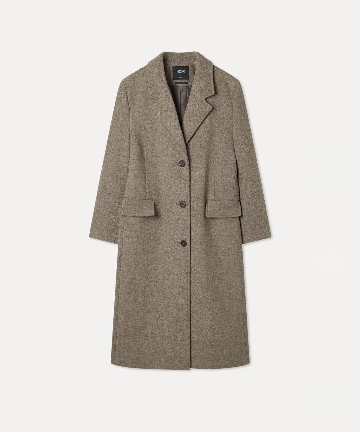 미쏘(MIXXO) 울블렌디드 테일러드 롱코트_MIWJHGV0PB