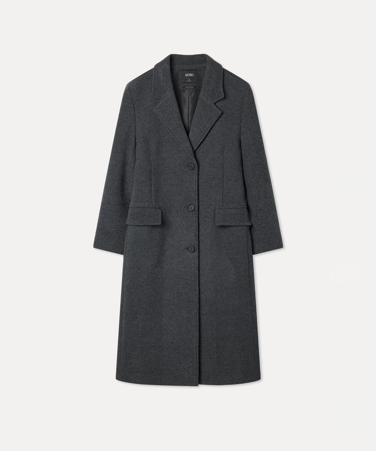 미쏘(MIXXO) 울블렌디드 테일러드 롱코트_MIWJHGV0PB
