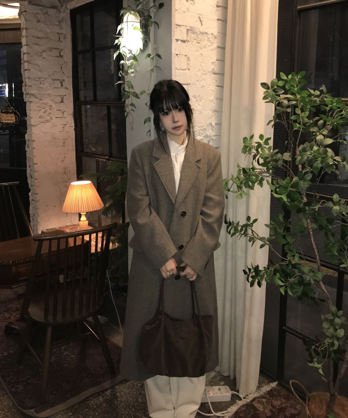 미쏘(MIXXO) 울블렌디드 테일러드 롱코트_MIWJHGV0PB
