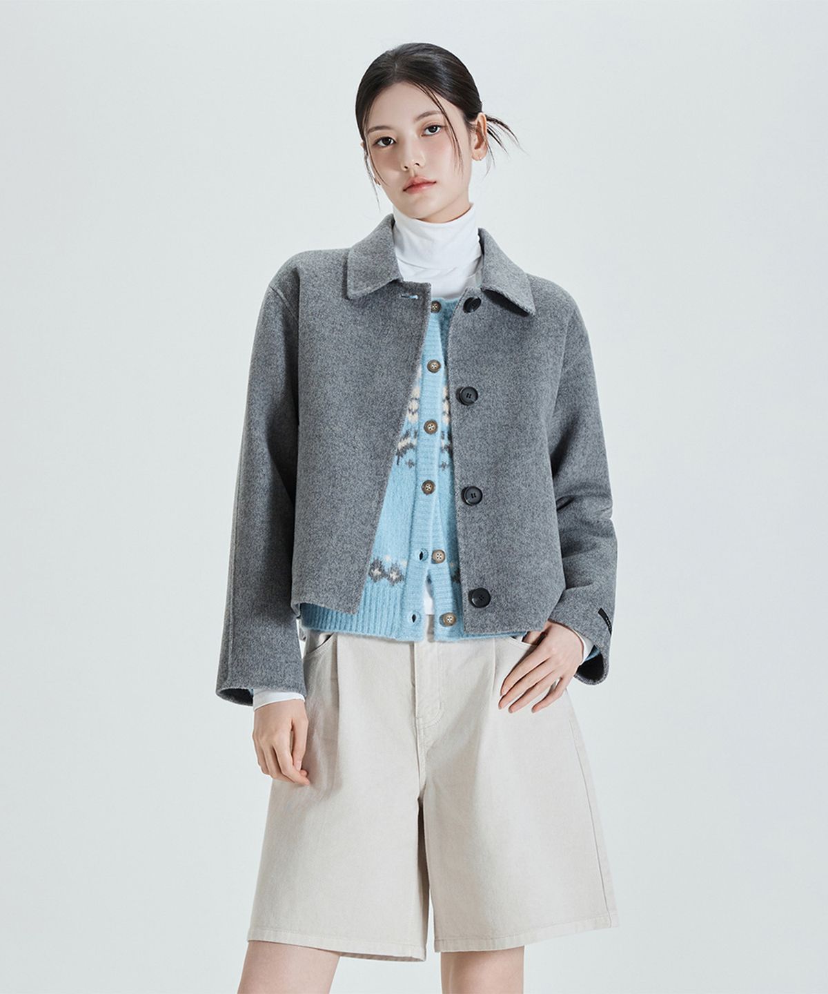 미쏘(MIXXO) 핸드메이드 스탠카라 자켓_MIWJKFV4PG