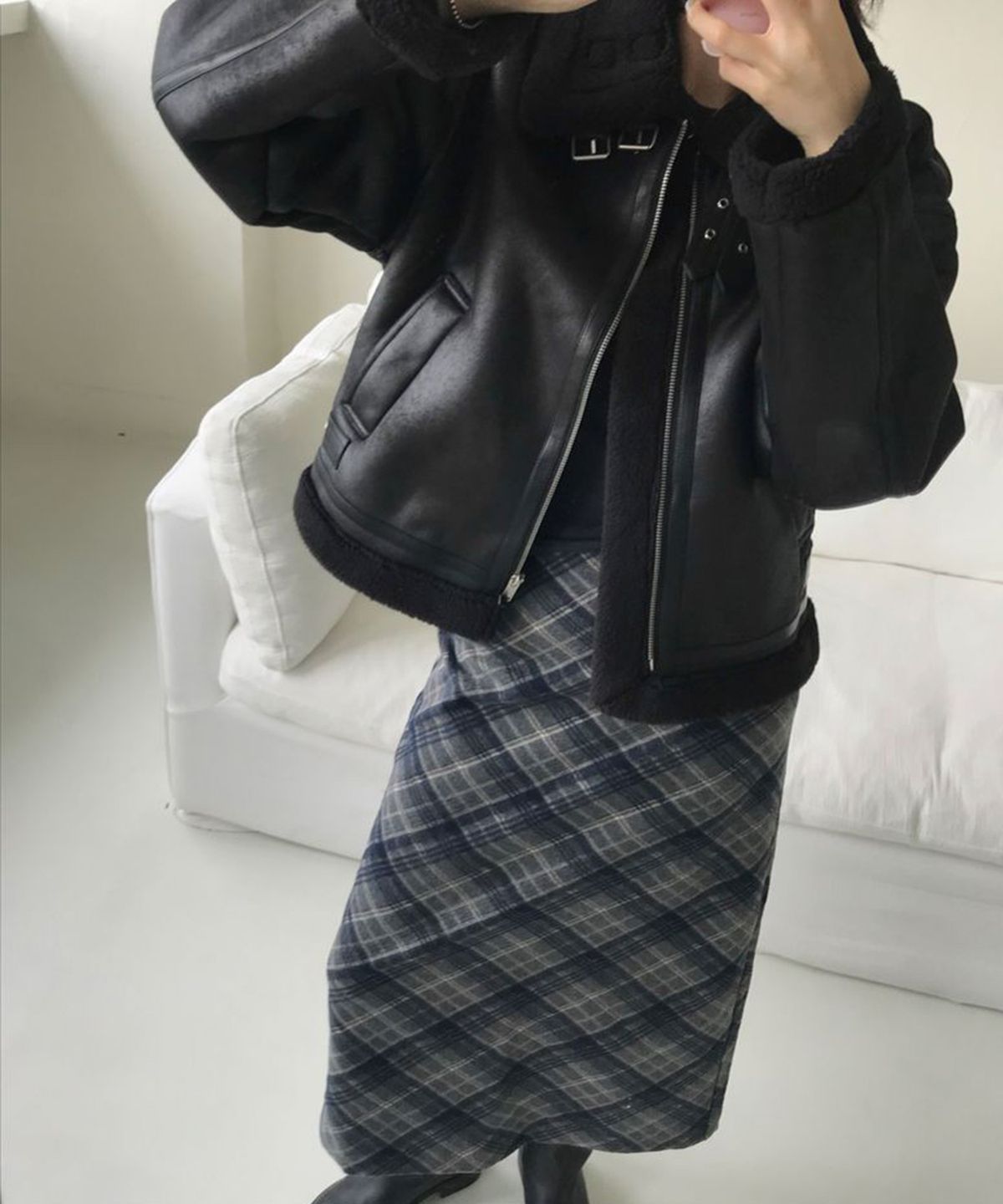 미쏘(MIXXO) 스탠카라 무스탕_MIWJLGV0PG