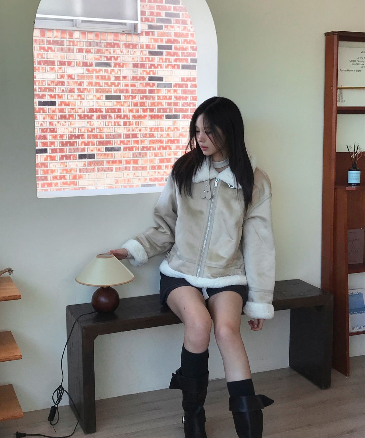 미쏘(MIXXO) 스탠카라 무스탕_MIWJLGV0PG