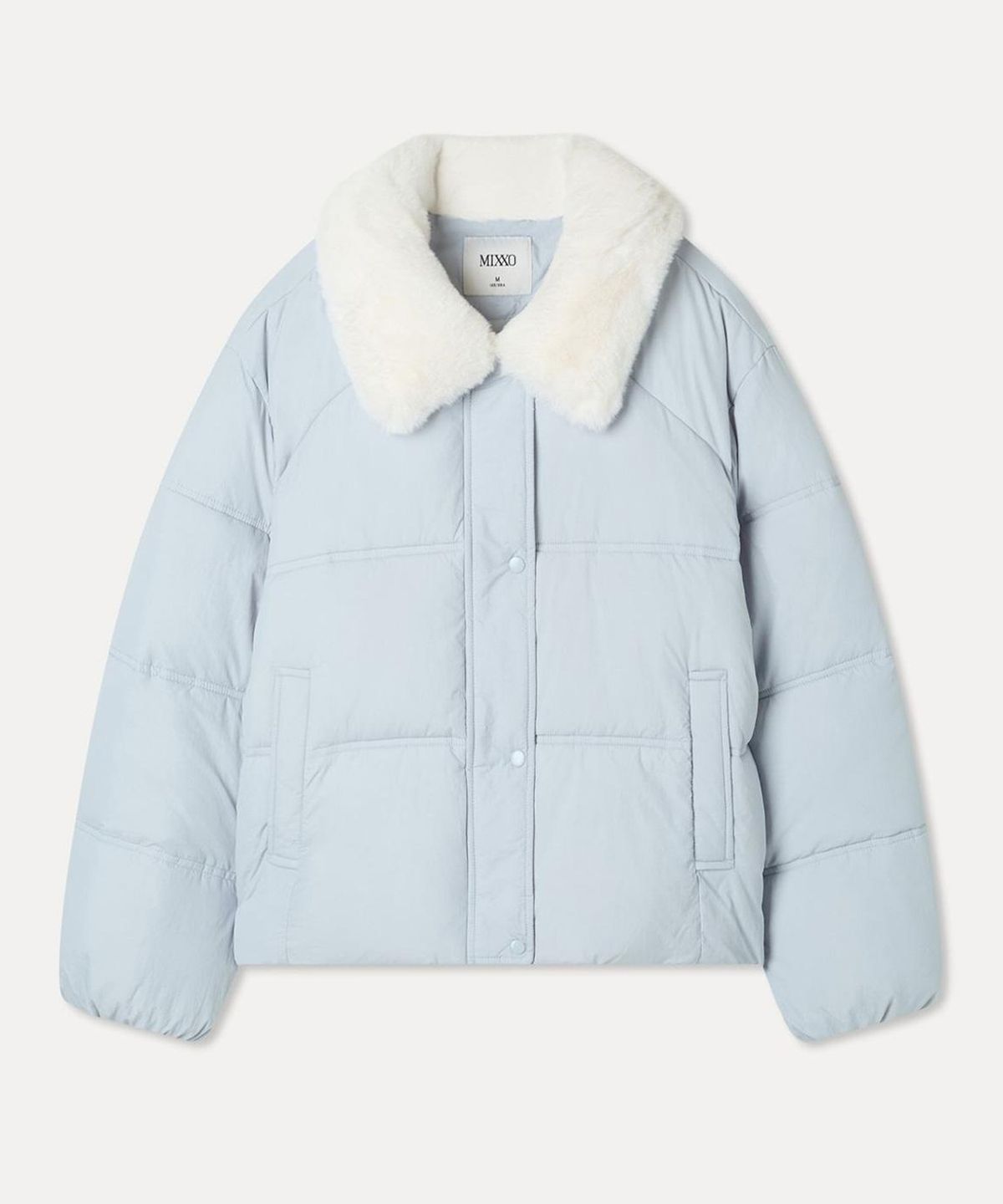 미쏘(MIXXO) 페이크퍼카라 숏패딩_MIWJPGV2PG