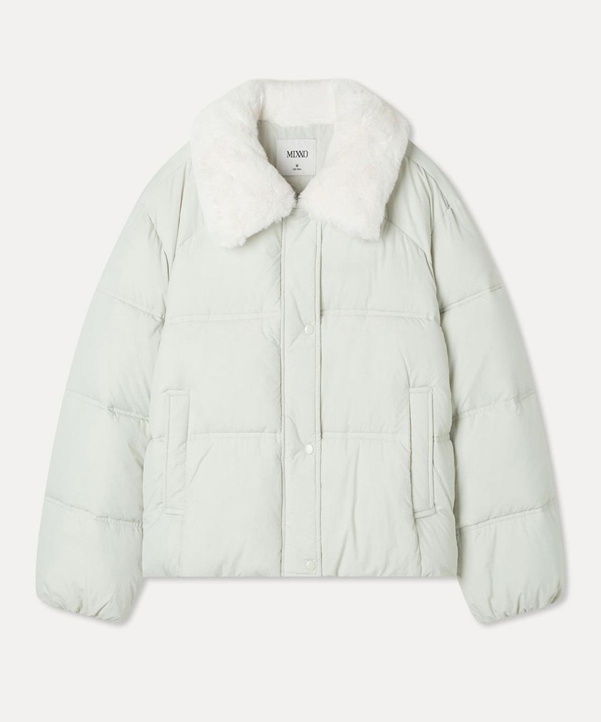 미쏘(MIXXO) 페이크퍼카라 숏패딩_MIWJPGV2PG