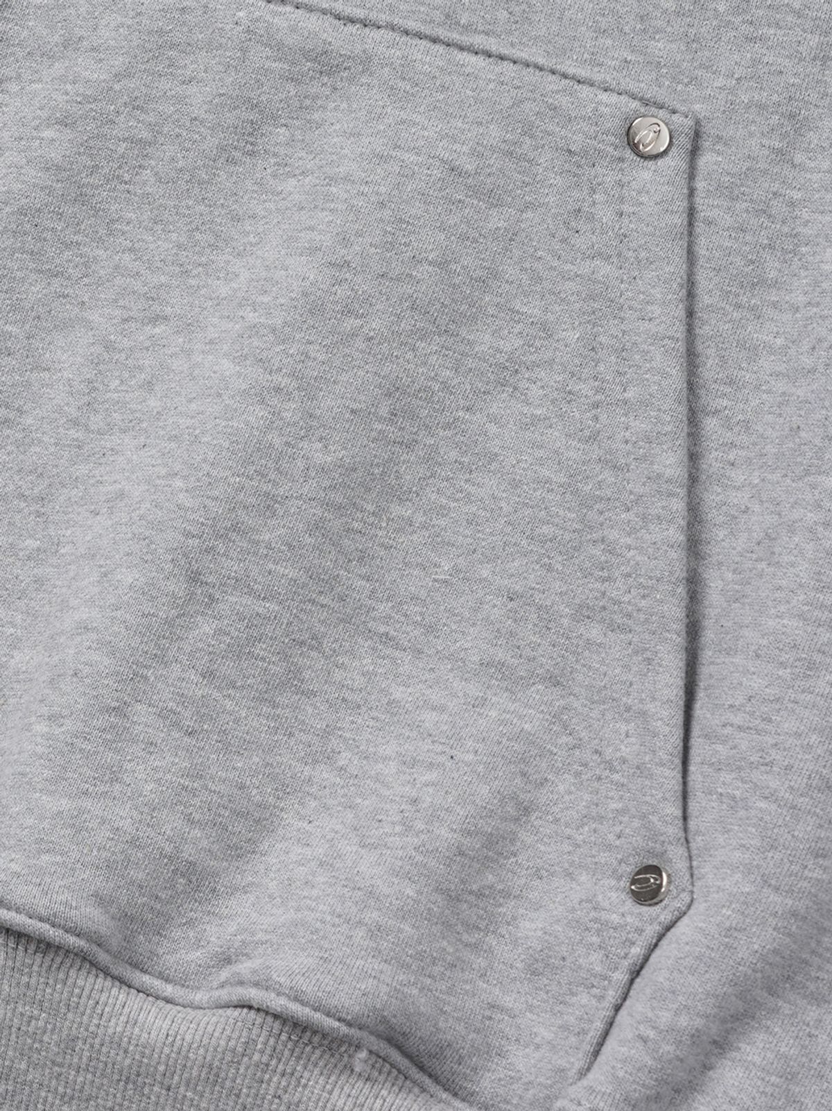 르렌느(LERENNE) Metal Logo Hoodie - Grey