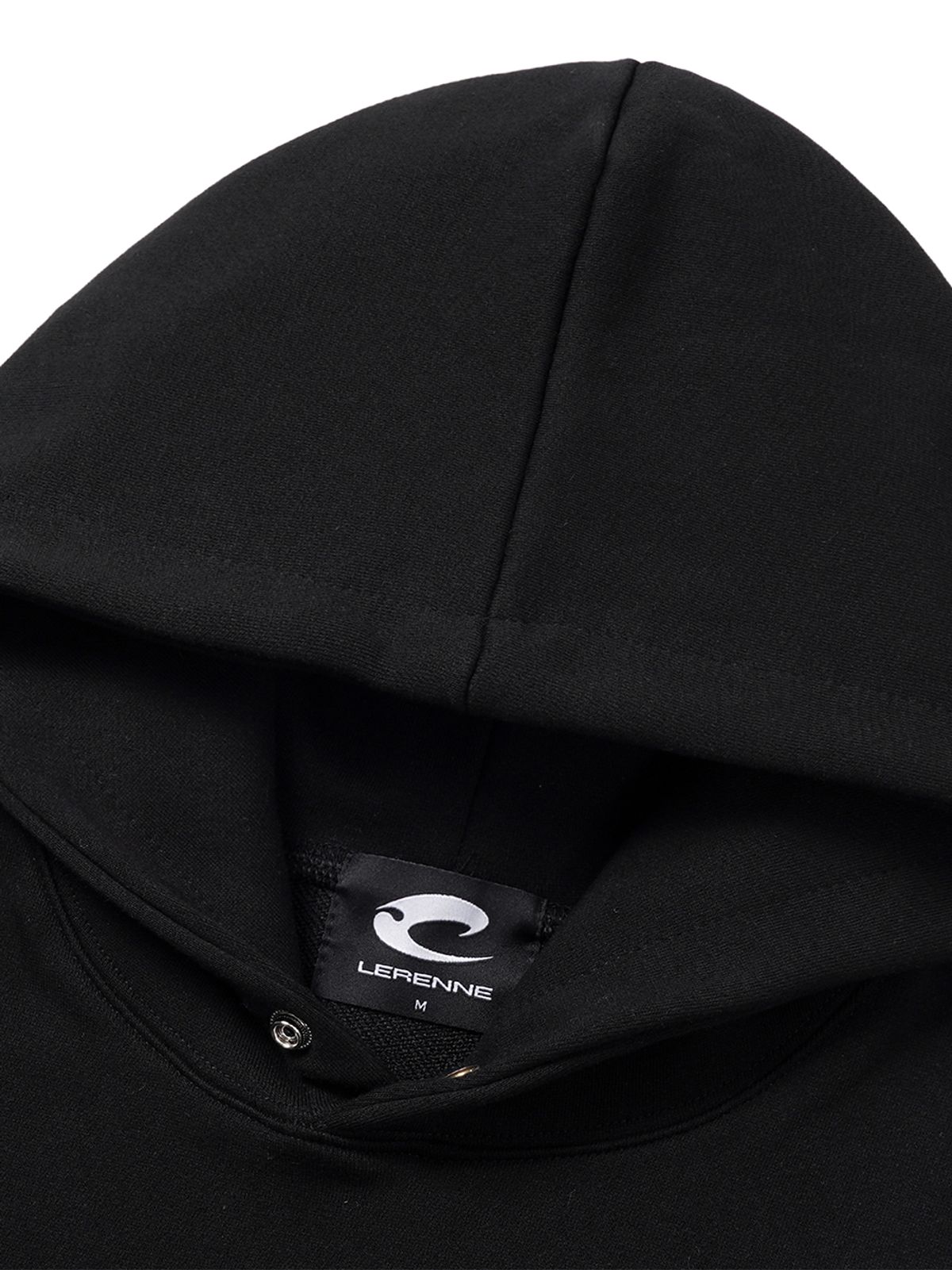 르렌느(LERENNE) Metal Logo Hoodie - Black