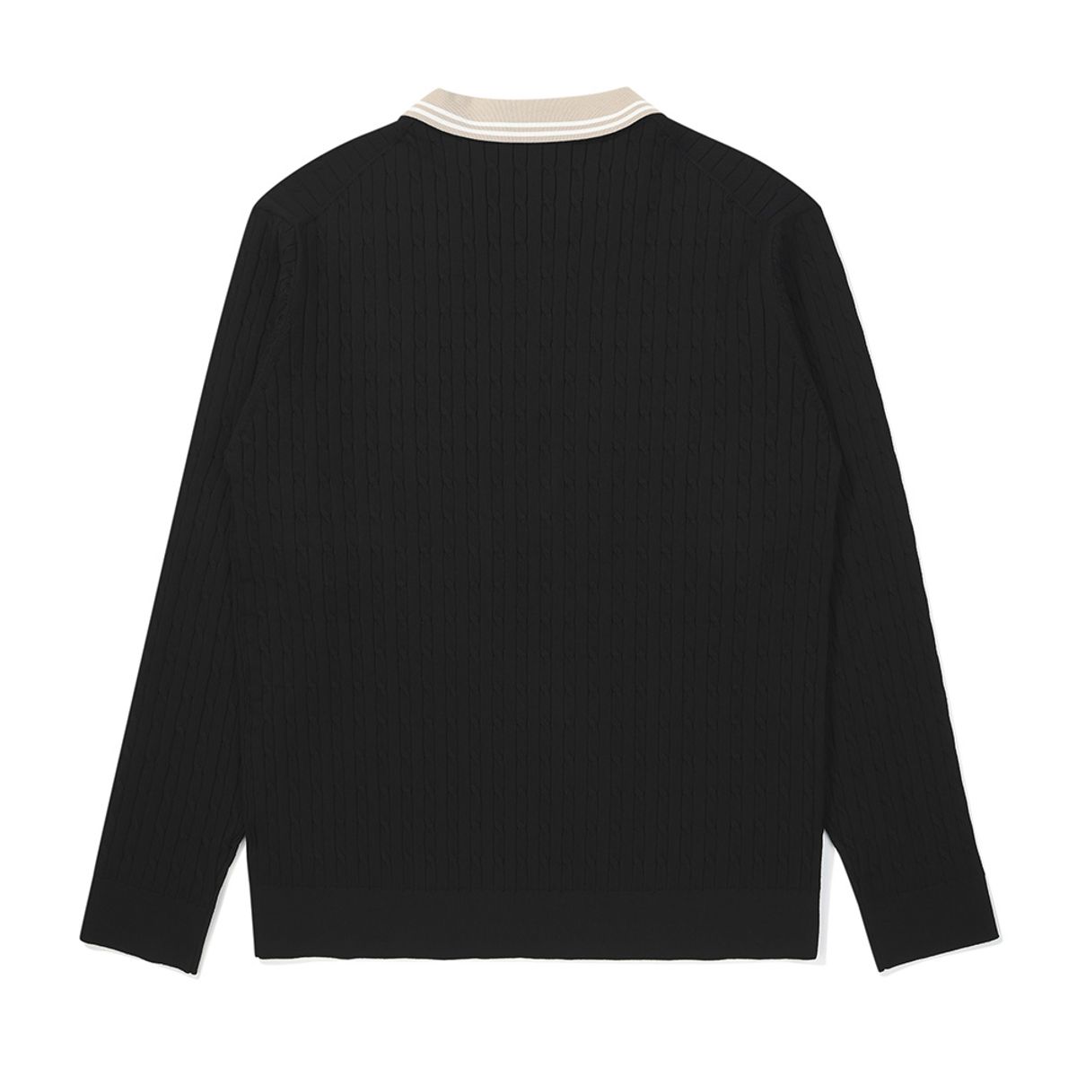 말본 골프(MALBON GOLF) 클래식 케이블 하프집 스웨터 BLACK (MAN)