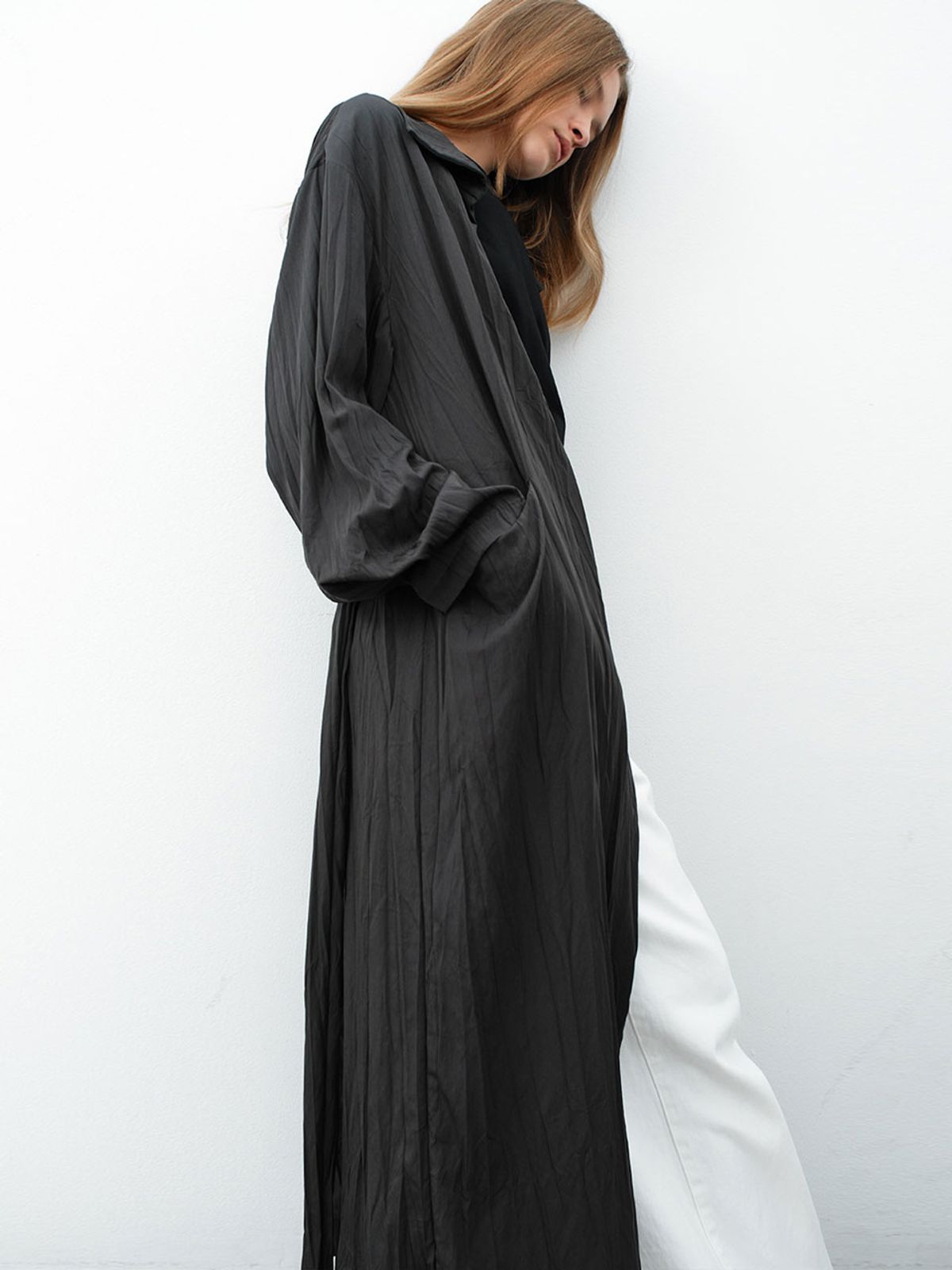 아틀리에 나인(ATELIER NAIN) HIGH NECK BELTED OUTER DRESS S (OP-6304)