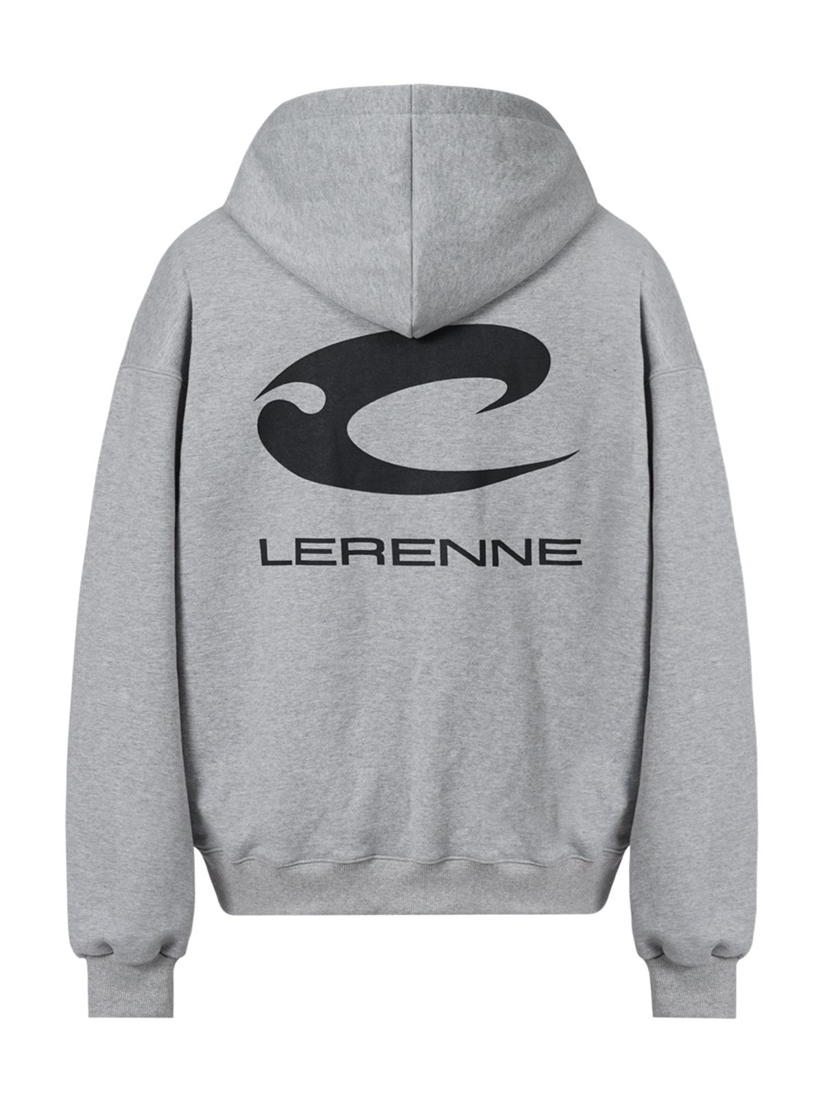 르렌느(LERENNE) Logo Printing Hoodie - Grey