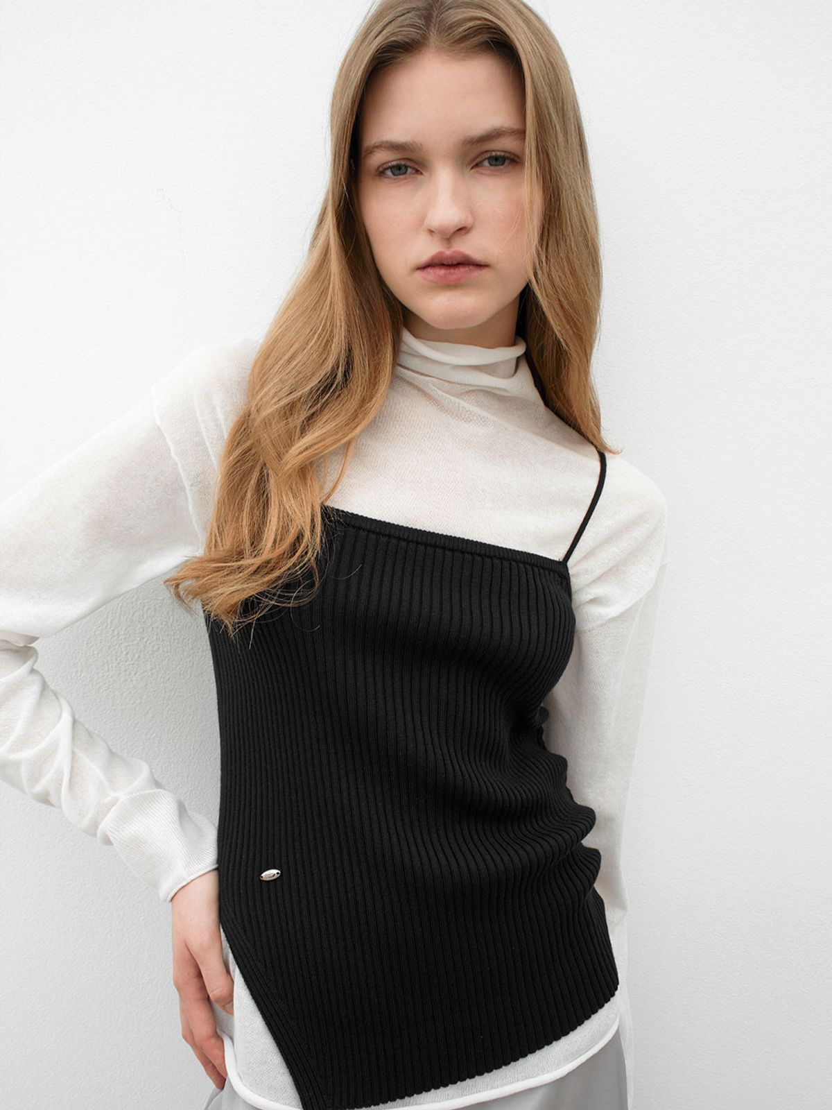아틀리에 나인(ATELIER NAIN) LEO BUSTIER TIE KNIT S (T-7103)