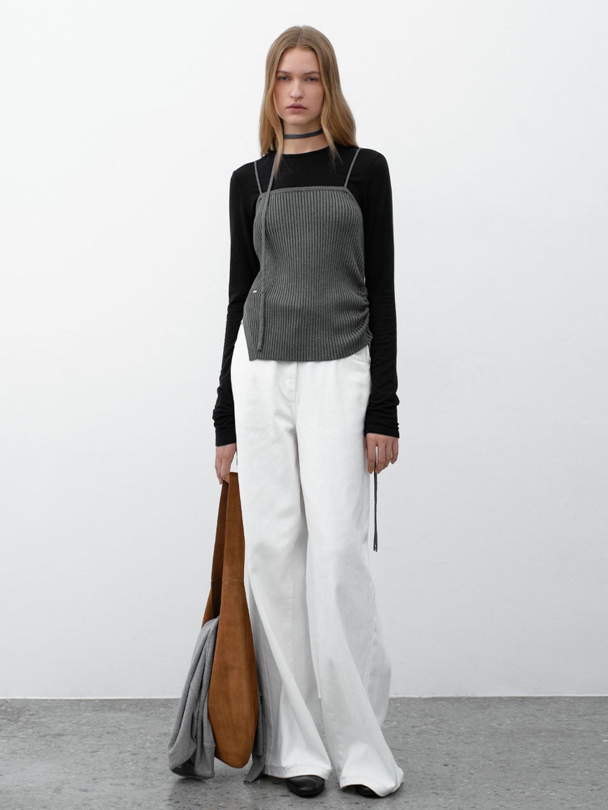 아틀리에 나인(ATELIER NAIN) LEO BUSTIER TIE KNIT S (T-7103)