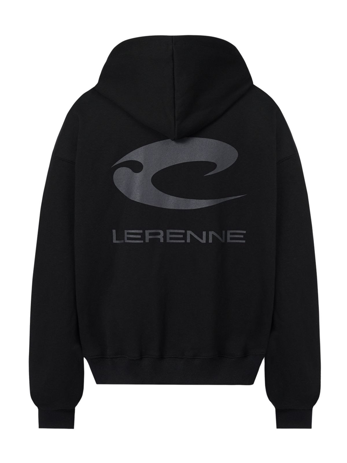 르렌느(LERENNE) Logo Printing Hoodie - Black