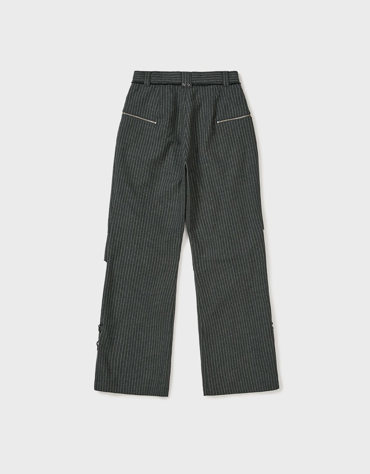 엠엠더블유(MMW) [MMW] TWO TUCK STRIPE PANTS (GREY)