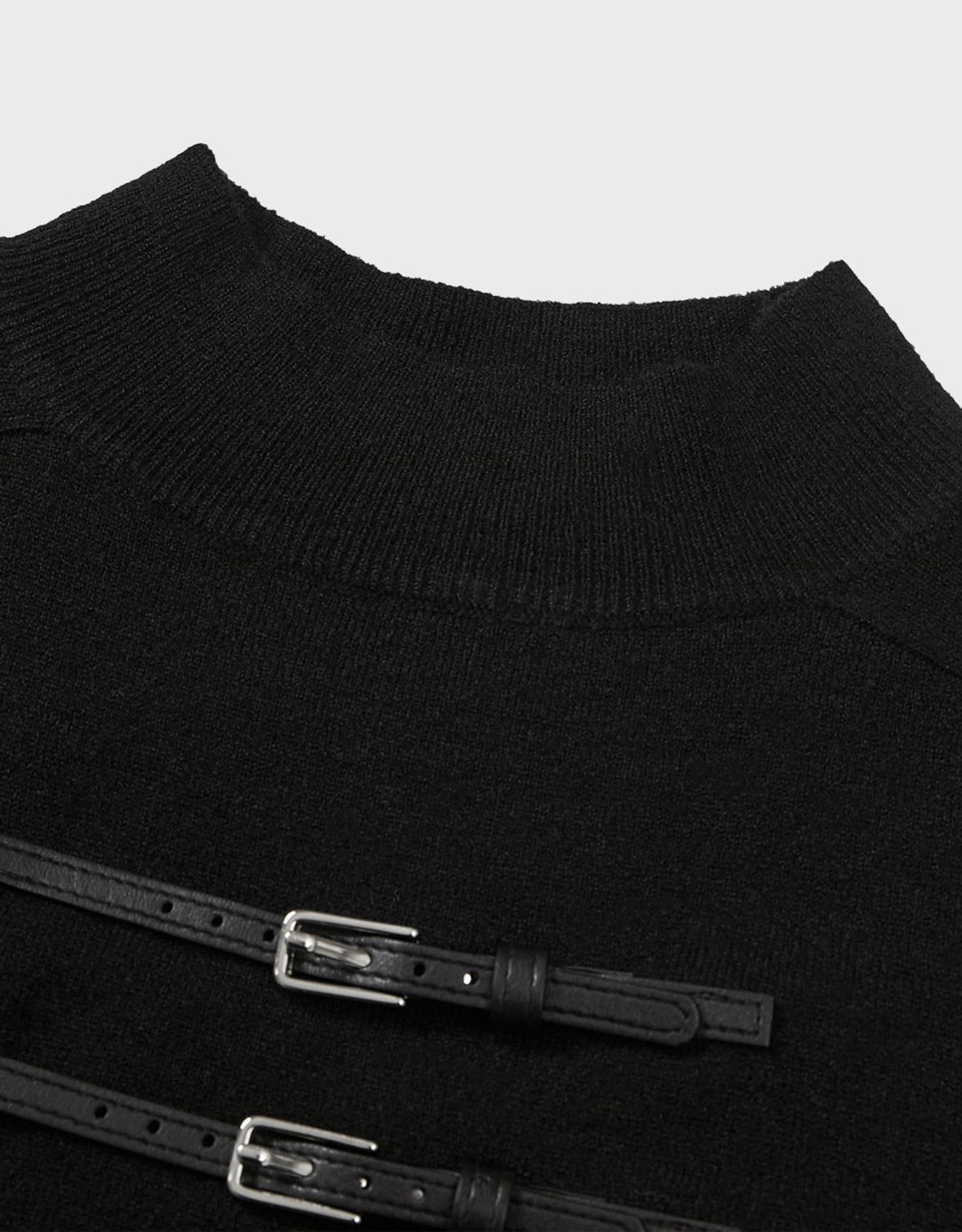 엠엠더블유(MMW) [MMW] CUT-OUT BELTED HF KNIT (BLACK)