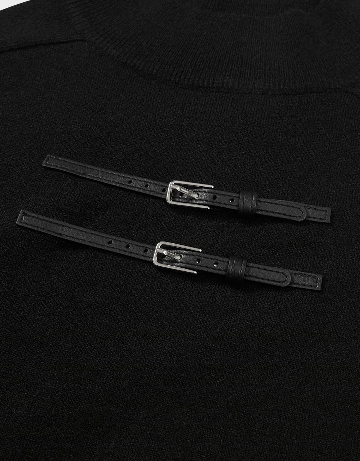 엠엠더블유(MMW) [MMW] CUT-OUT BELTED HF KNIT (BLACK)