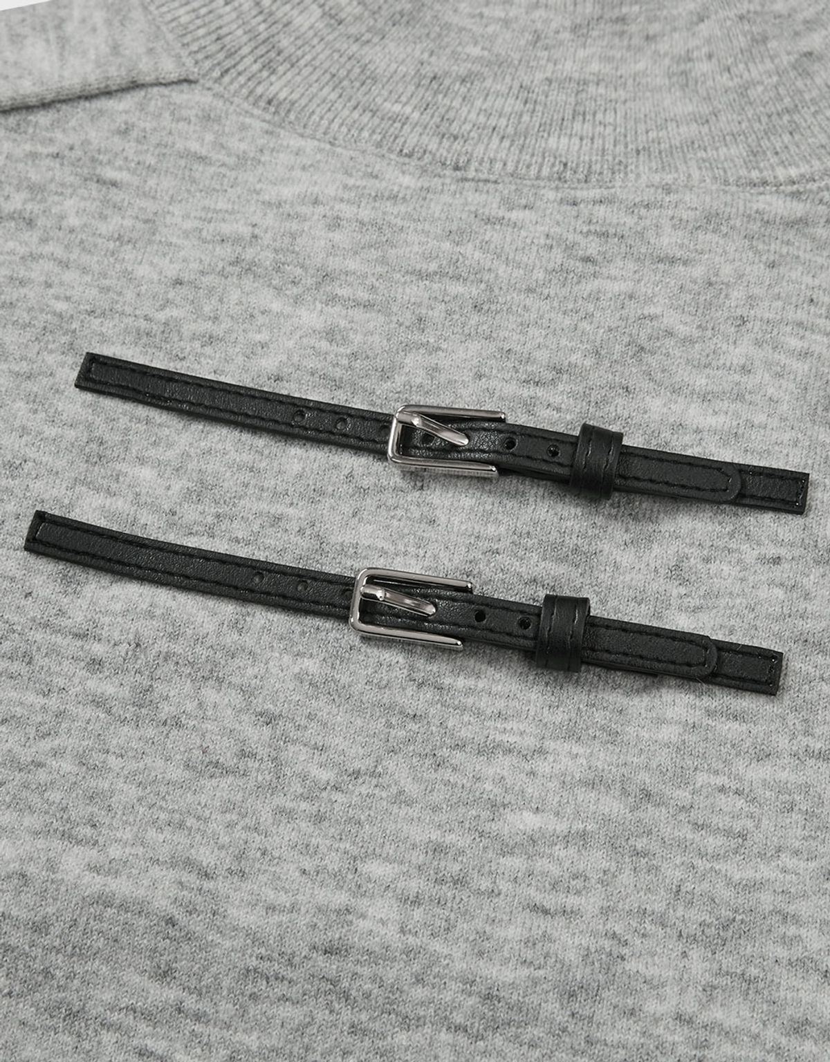 엠엠더블유(MMW) [MMW] CUT-OUT BELTED HF KNIT (GREY)