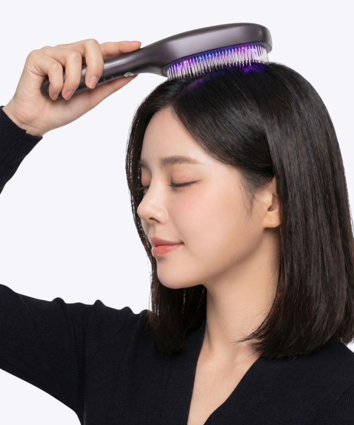 펄케어(PEARLCARE) 두피 마사지기 관리기 브러쉬 EMS 음이온 터치뷰티  브라운