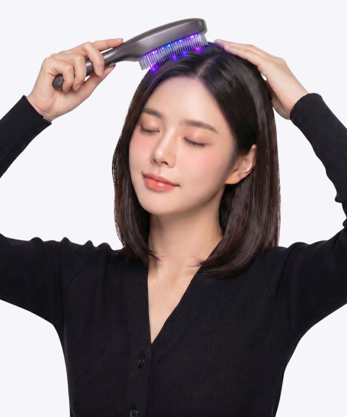 펄케어(PEARLCARE) 두피 마사지기 관리기 브러쉬 EMS 음이온 터치뷰티  브라운